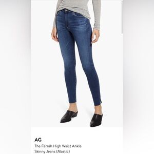 AG The Farrah High Waist Ankle Skinny Jeans (Mastic)